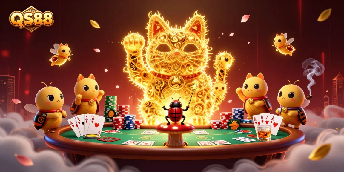 Engage in thrilling gameplay at QS88 as vibrant casino elements illuminate excitement.