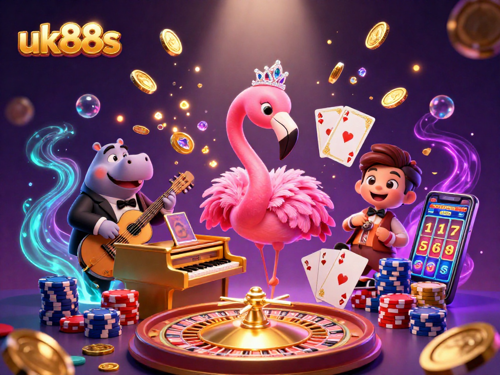 Experience thrilling games at uk88s with animated casino characters and vibrant graphics.