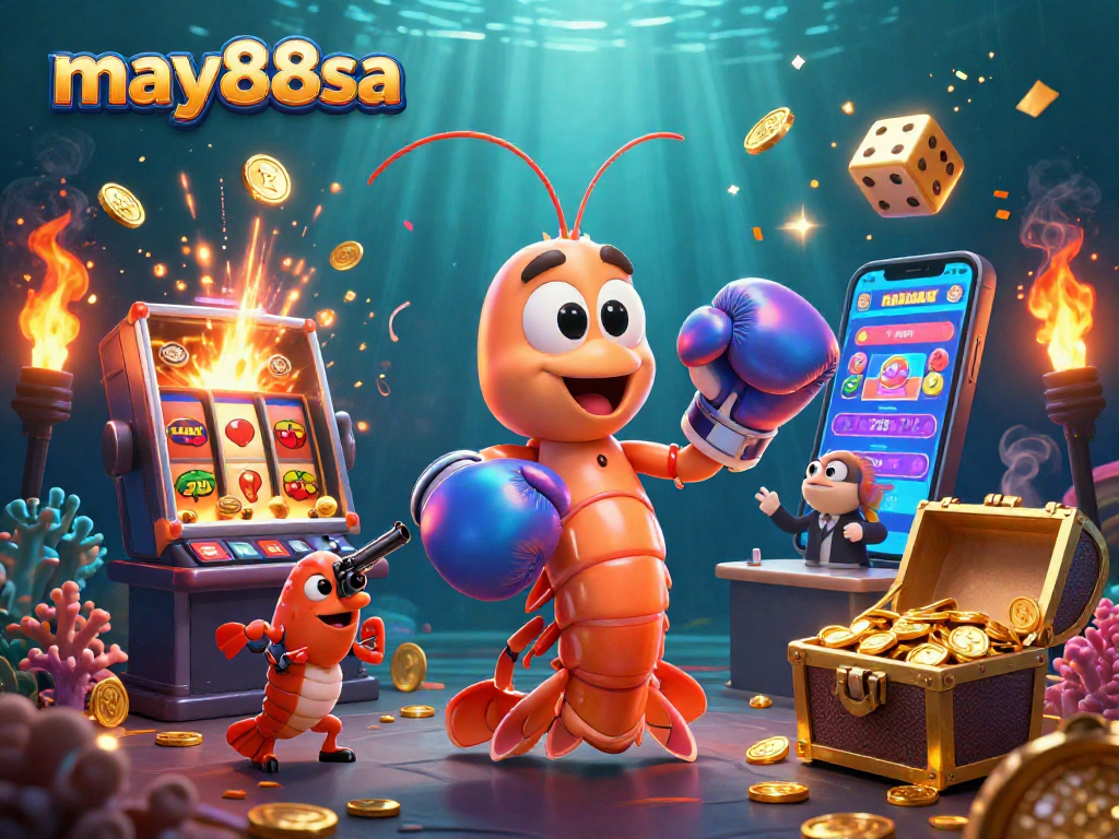 Experience the thrill with may88sa in a colorful casino adventure featuring vibrant characters and jackpots!