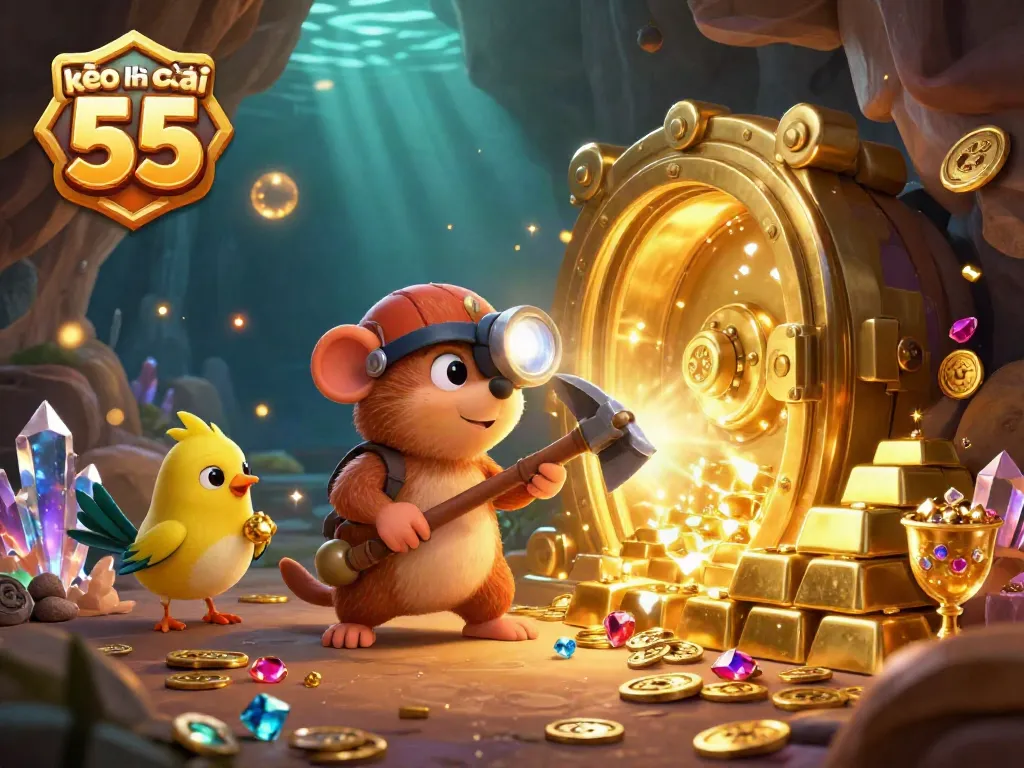 Engage in thrilling betting at kèo nhà cái 55 with dynamic elements around the treasure hunter scene.