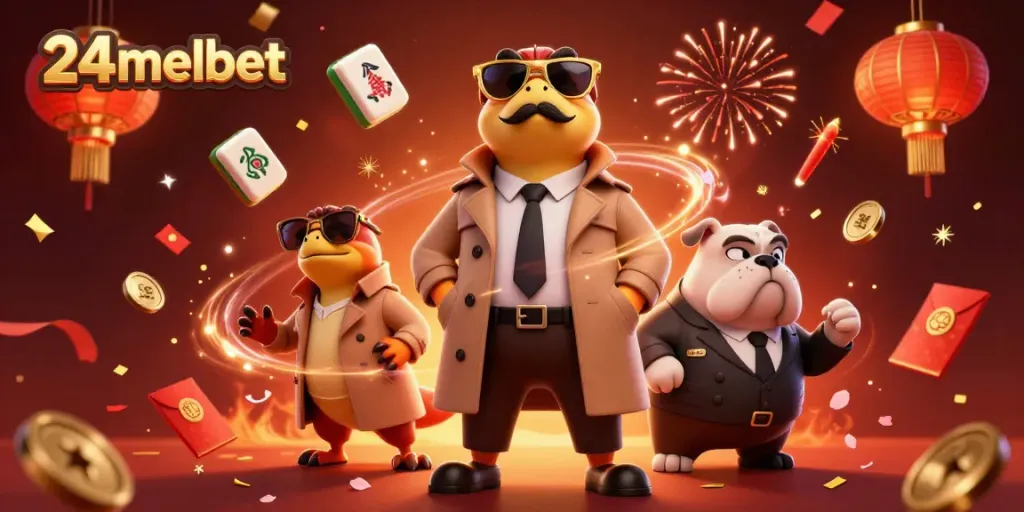 Experience the lively and humorous scene at 24melbet with three raptors in disguise entering a casino lounge.