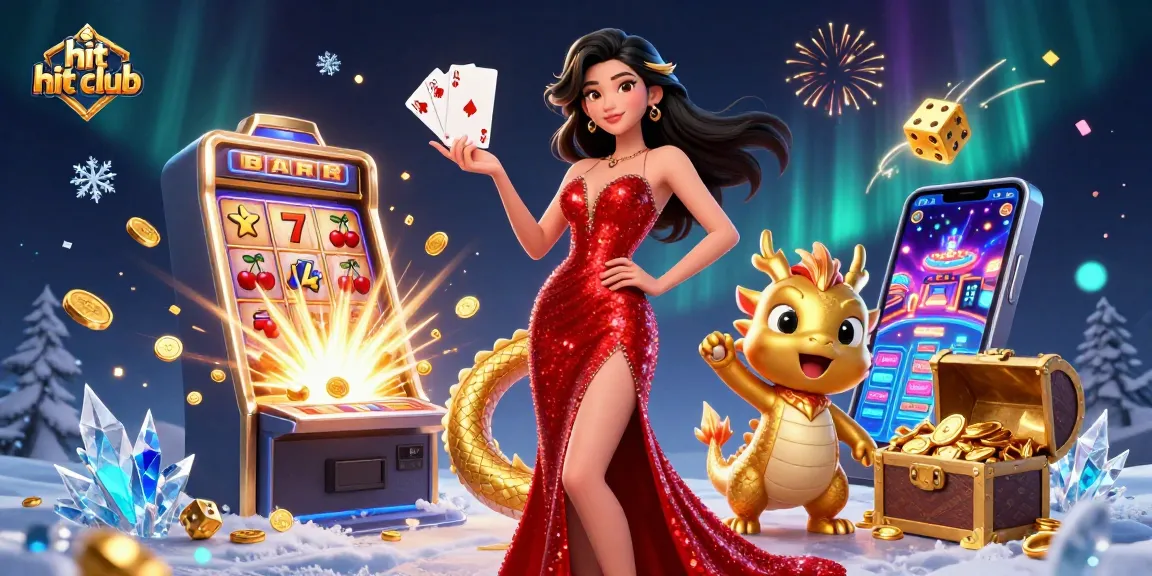 Experience thrilling wins at hit club with vibrant 3D casino illustration showcasing exciting gaming action.