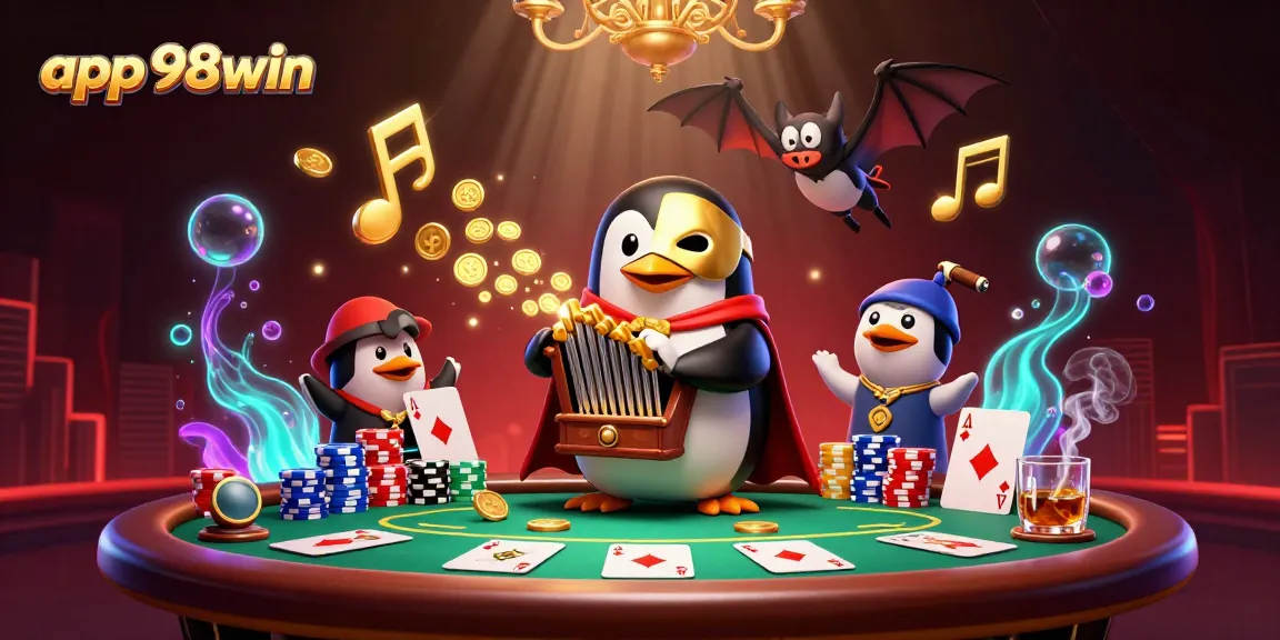 Play thrilling games with app 98win in a vibrant, captivating casino scene.