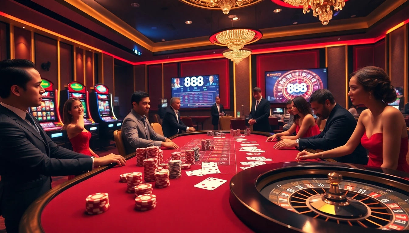 Experience the excitement of 888NEW with vibrant casino tables and thrilling games.