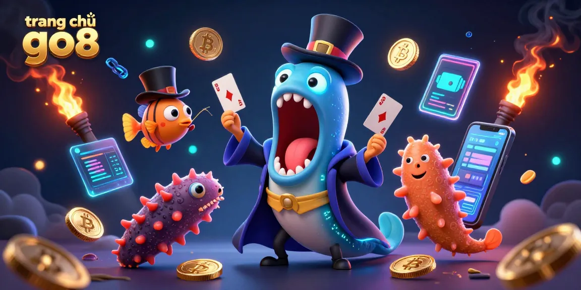 Experience thrilling fun at trang chủ go8 with vibrant 3D casino-inspired characters and elements in a magical underwater scene.