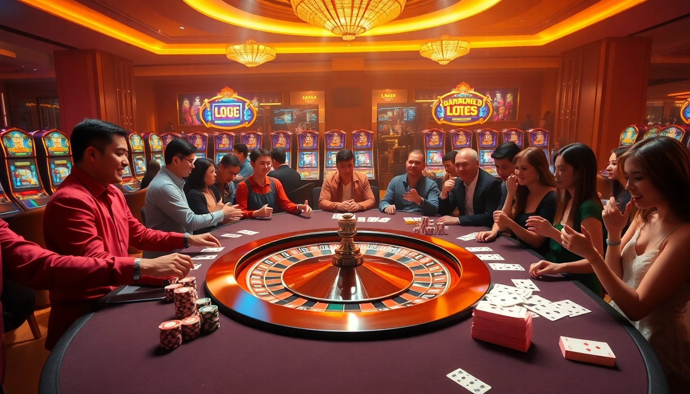 Experience the excitement of lu88 with vibrant casino action at a luxurious roulette table.