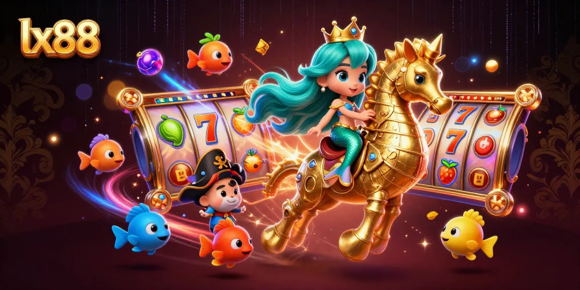 Experience exciting gameplay at lx88 with a vibrant mermaid and slot elements in action.