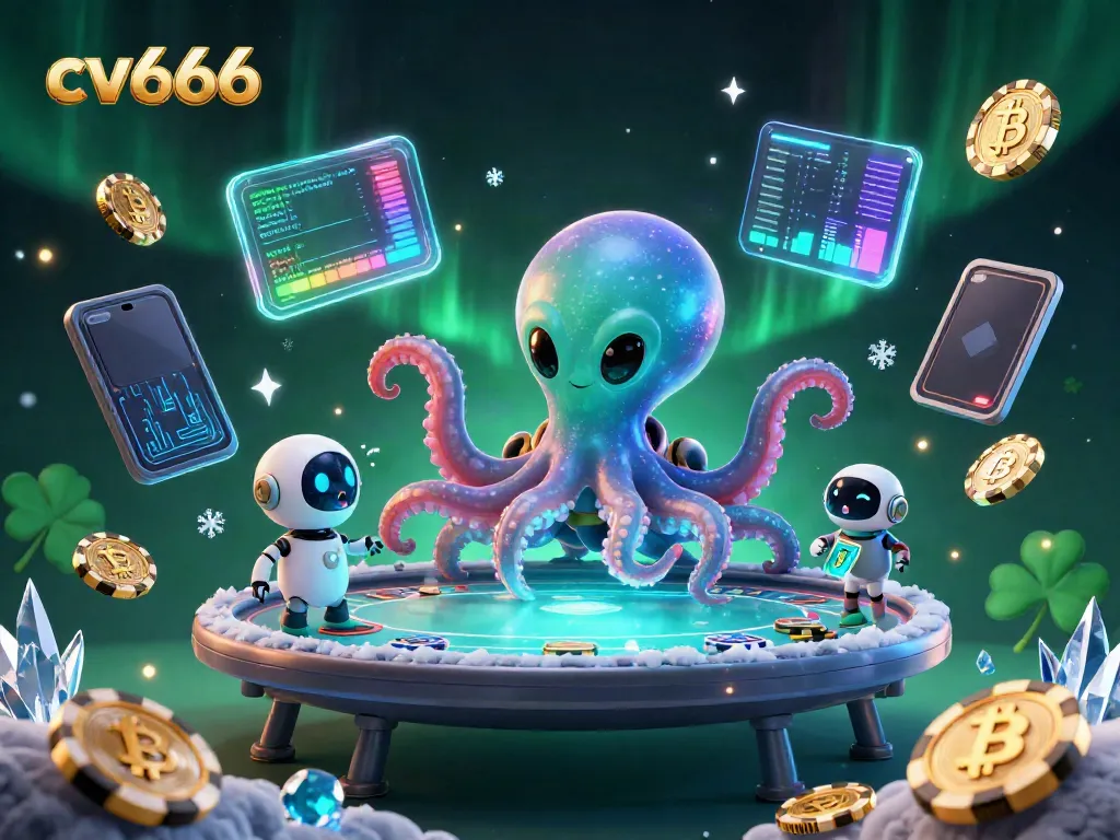 Engage with thrilling gameplay at CV666 featuring a vibrant 3D alien octopus poker scene.