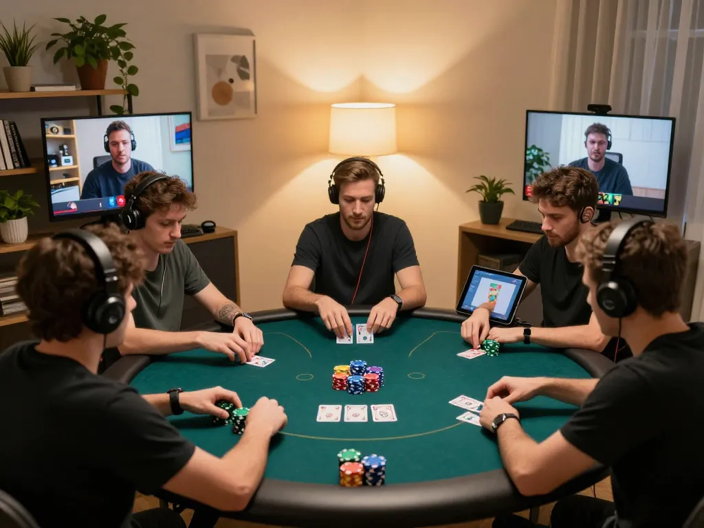 Rikvip poker tournament experience with friends online, showcasing strategy and gameplay.