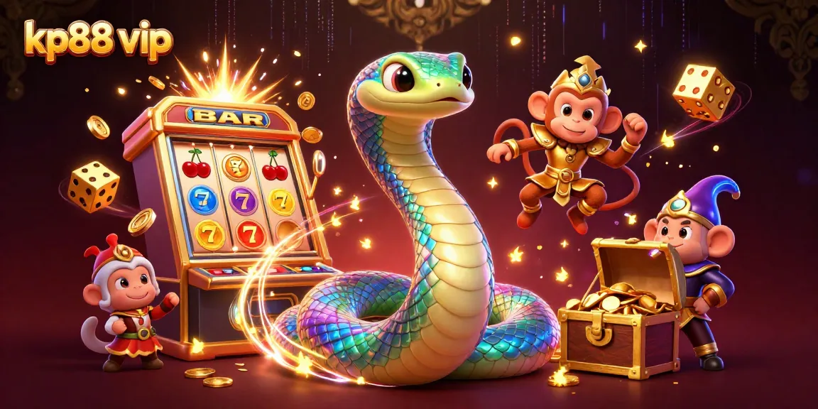 Experience the excitement of kp88 vip with vibrant casino illustrations bursting with energy and gold.