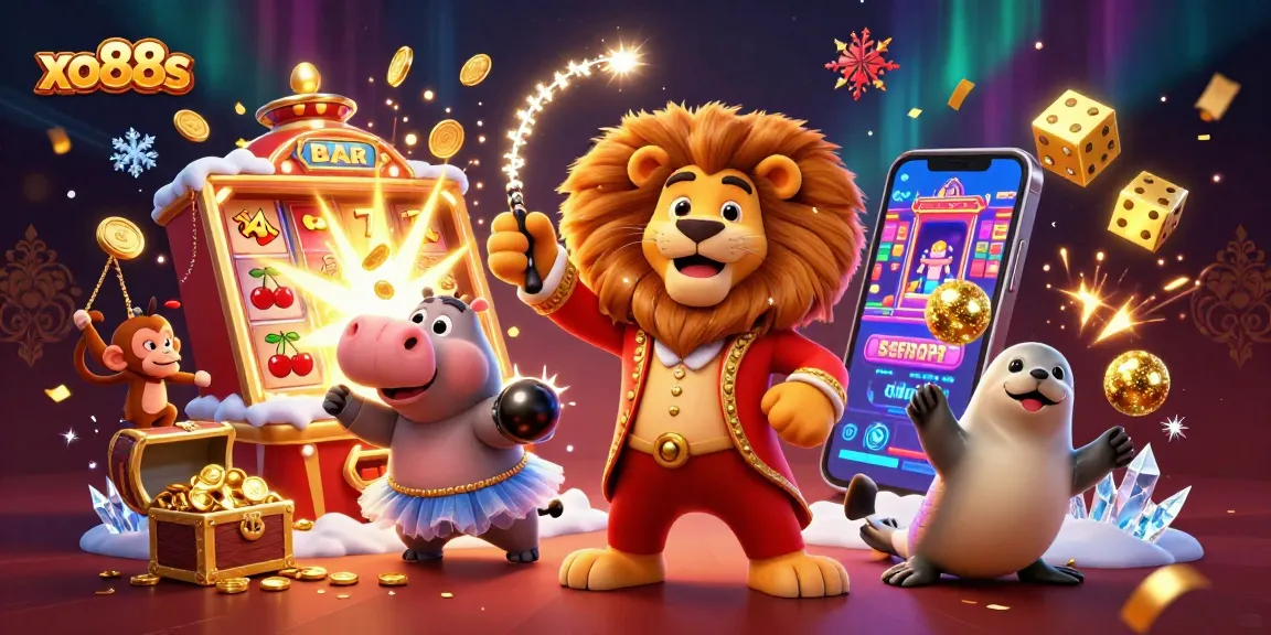 Experience thrilling games at xo88s, featuring vibrant characters and dynamic casino elements.