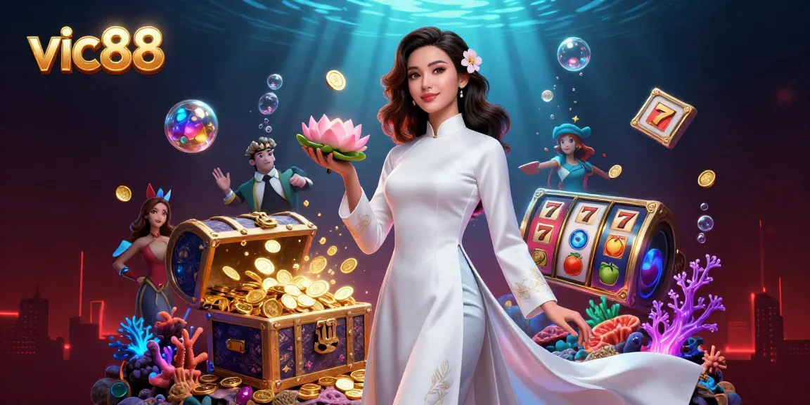 Experience excitement at vic88 with elegant visuals of casino elements and vibrant gaming action.