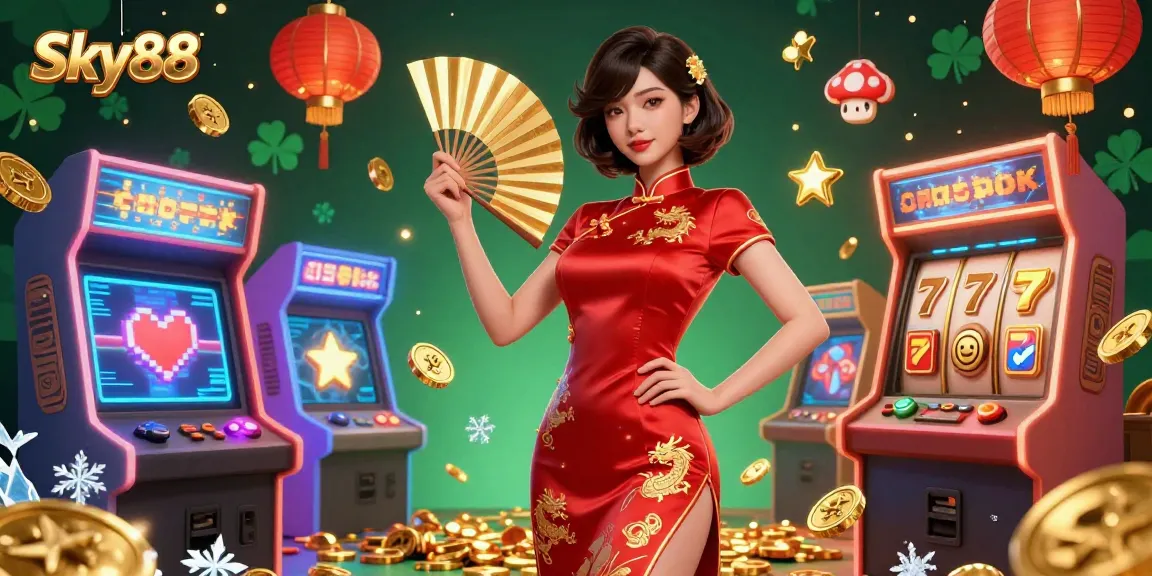 Experience exciting wins at Sky88 with vibrant gaming elements and immersive aesthetics.