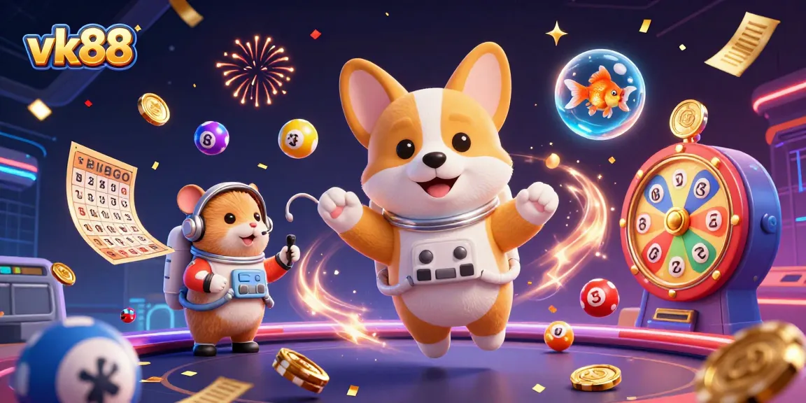 Experience thrilling moments with vk88 in a vibrant space casino scene featuring unique characters and dynamic elements.