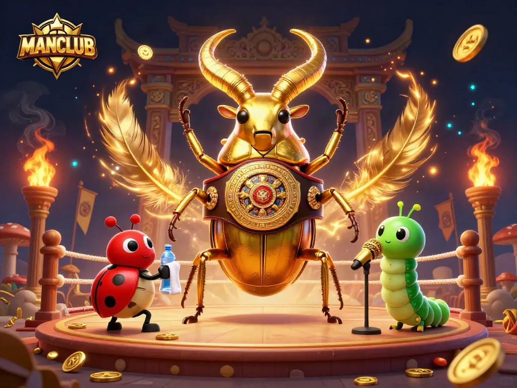 Experience the excitement of MANCLUB casino with vibrant characters and dynamic gambling elements.