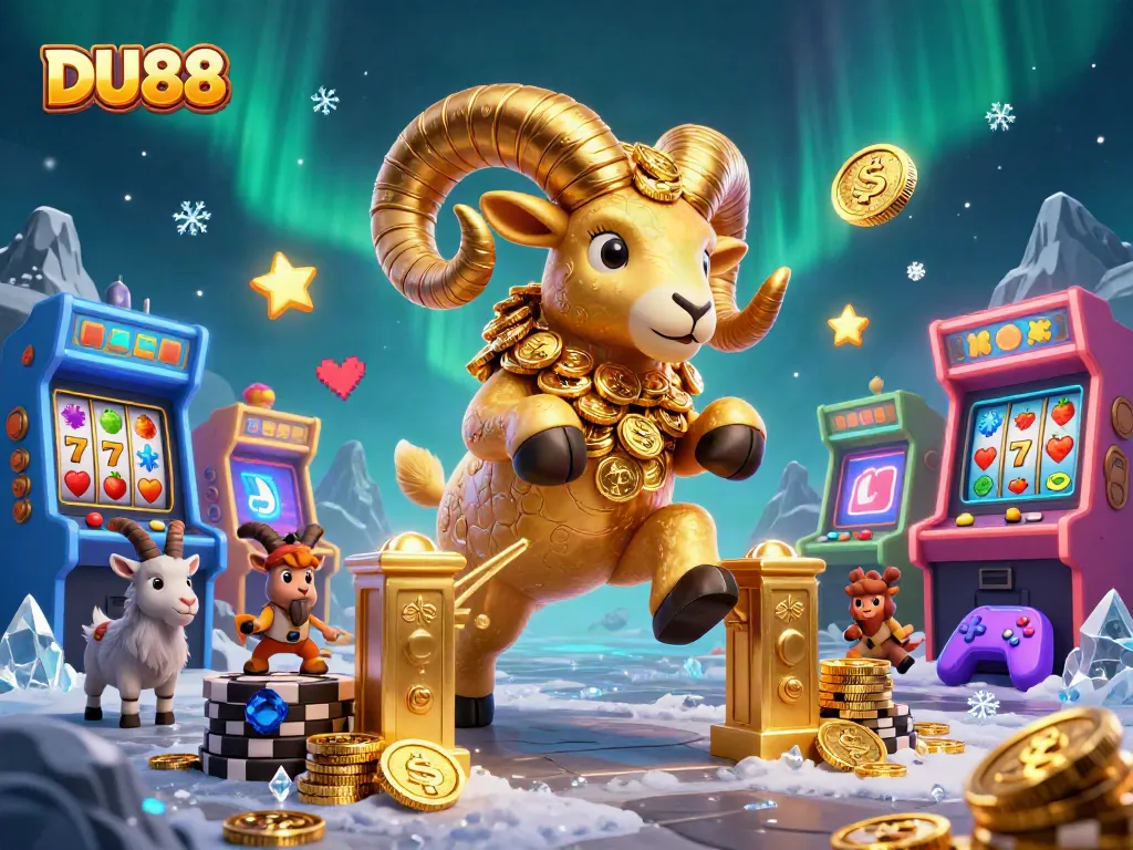 Experience exciting jackpots with DU88’s vibrant casino-themed 3D illustration.