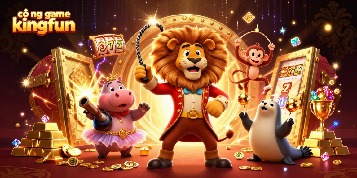 Experience thrilling action at cổng game kingfun with vibrant casino and gaming characters in a rich 3D scene.