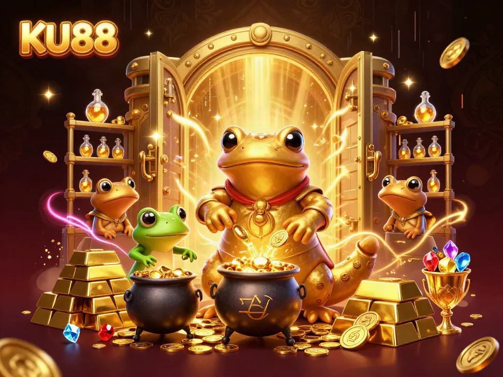 Win big with KU88 as the golden salamander alchemist transforms base metals into riches.