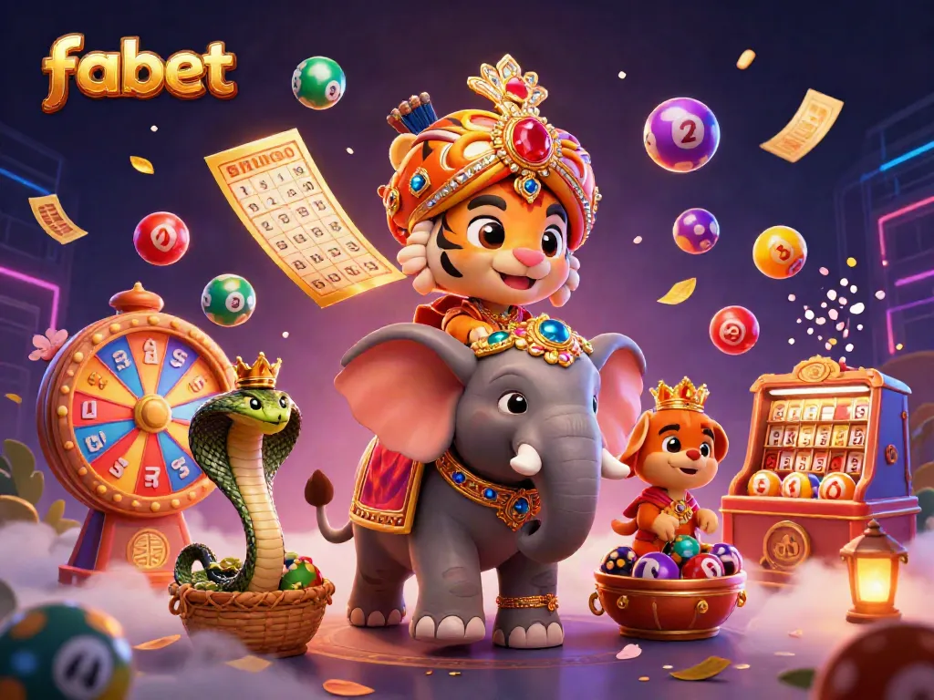 Experience the excitement of fabet with a colorful vibrant illustration depicting lively gambling elements.