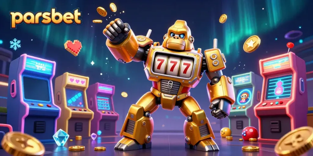 Experience the thrill of parsbet with a vibrant 3D casino scene featuring dynamic characters and colorful game elements.