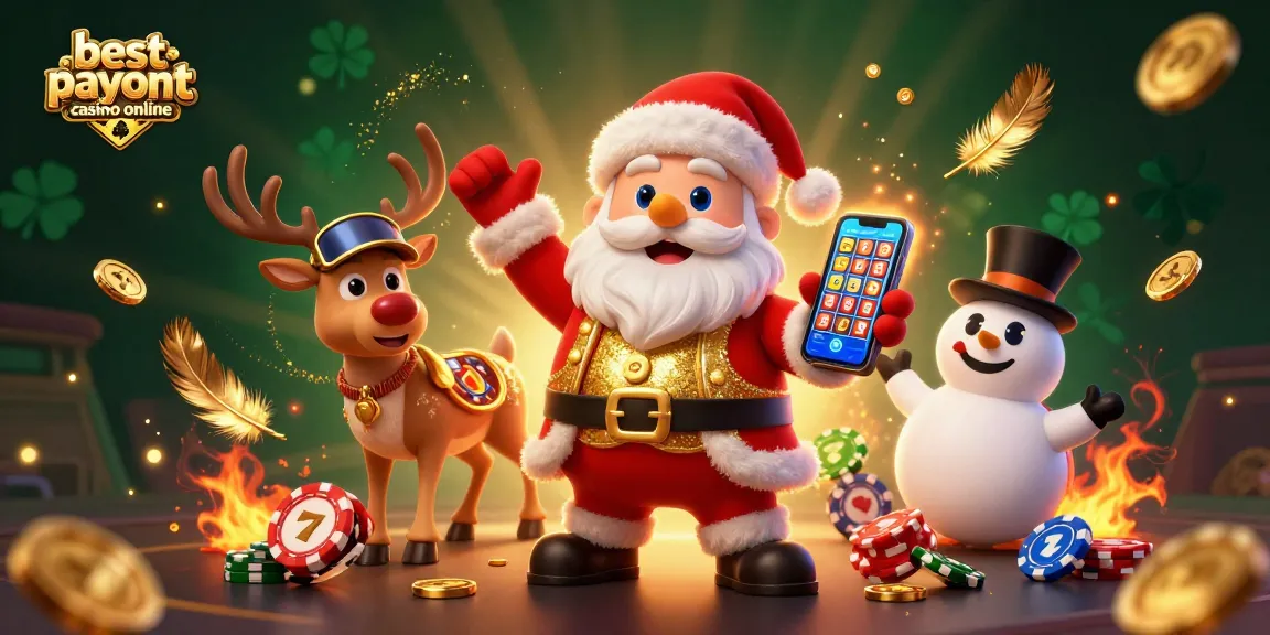 Experience the thrill at the best payout casino online with Santa and friends celebrating jackpots!