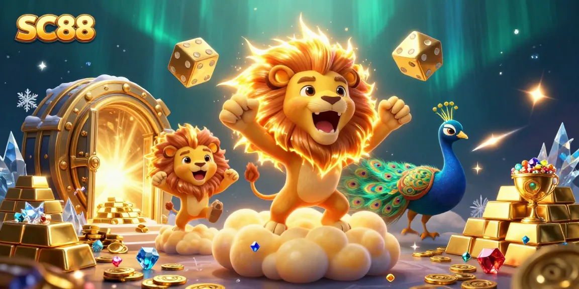 Engage in SC88's thrilling casino adventure with vibrant dice and treasures!